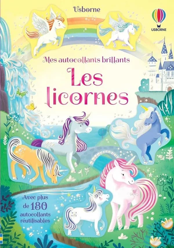 Les licornes : mes autocollants brillants