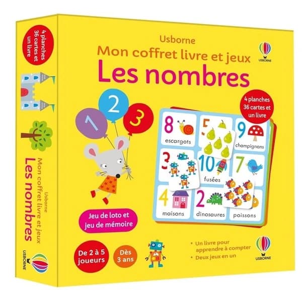Les nombres : Avec 4 planches, 36 cartes et un livre