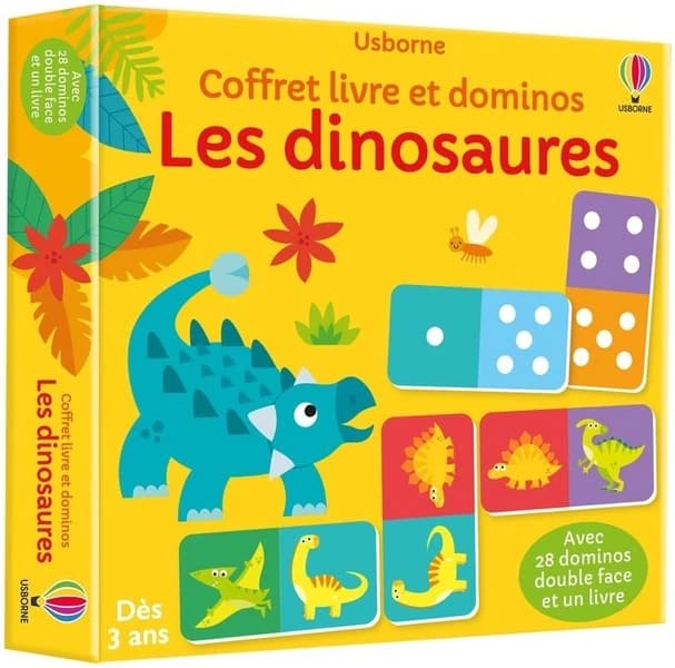 Les dinosaures : Avec 28 dominos double face et un livre