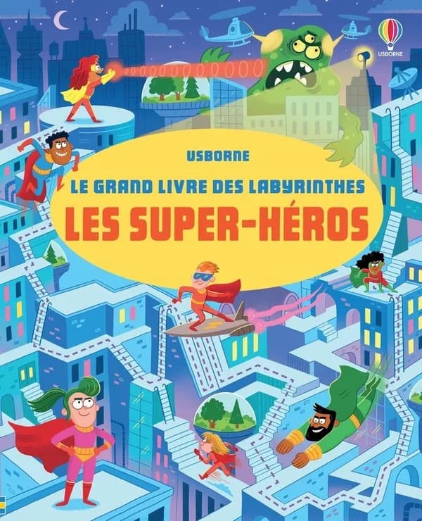 Le grand livre des labyrinthes : les super-héros