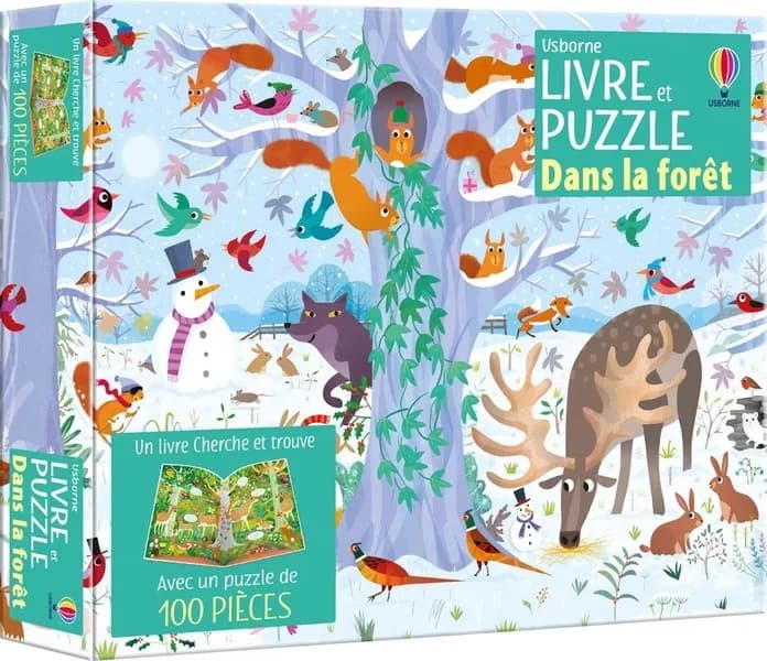 Livre et puzzle : Dans la forêt