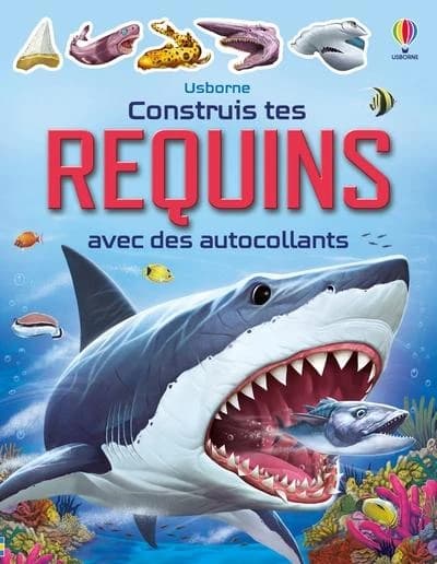 Construis tes requins avec des autocollants