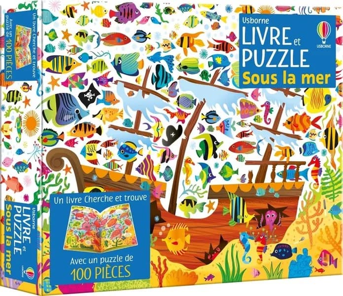 Livre et puzzle : Sous la mer