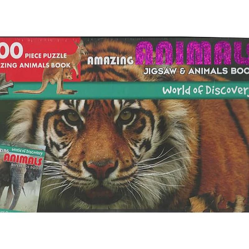 World of Discovery Amazing Animals Jigsaw & Animals Book