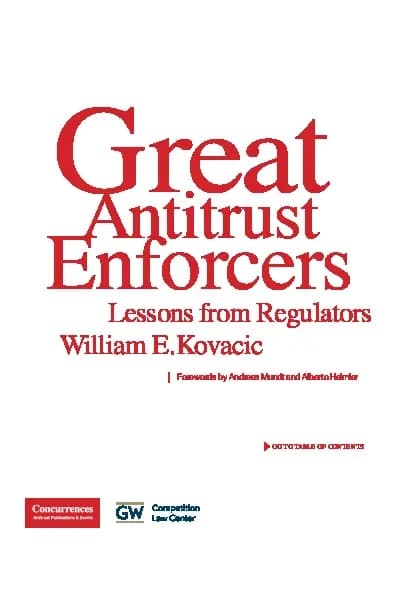 Great antitrust enforcers : lessons from regulators