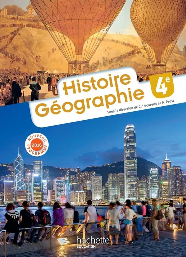 Histoire-géographie ; 4ème ; livre de l'élève (édiiton 2016)