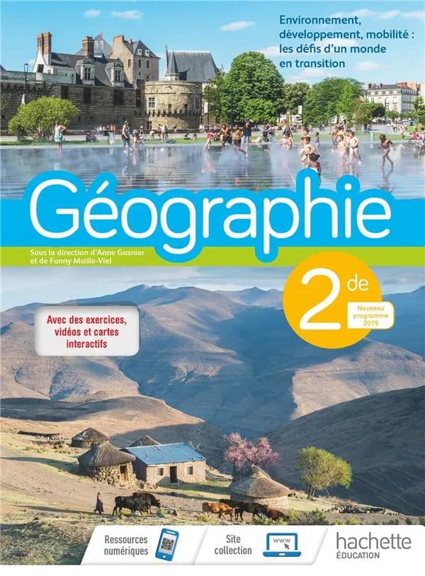 Géographie ; 2de ; livre du professeur (édition 2019)
