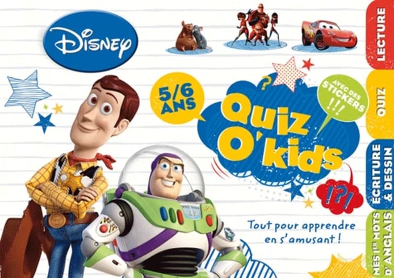 Pixar, quiz o'kids 5-6 ans
