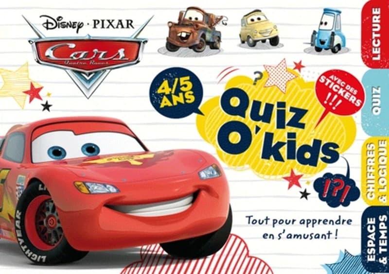 Cars, quiz o'kids 4-5 ans