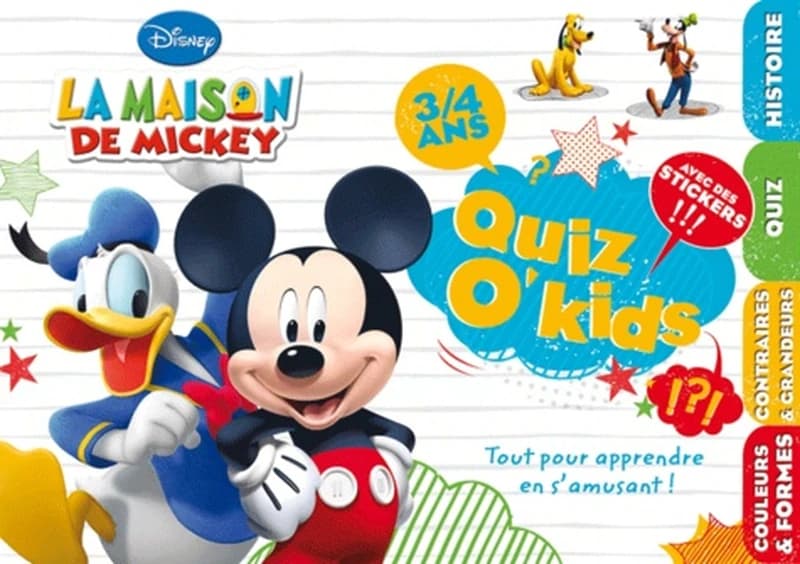 La maison de Mickey, quiz o'kids 3-4 ans