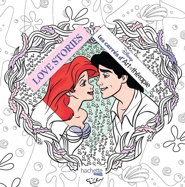 Les Carrés d'Art-thérapie Disney : Love Stories : [Album à colorier]