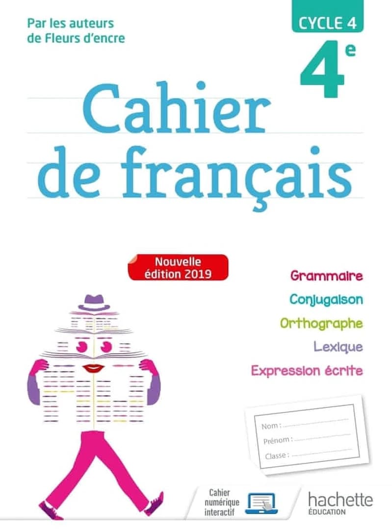 Cahier de français : cycle 4