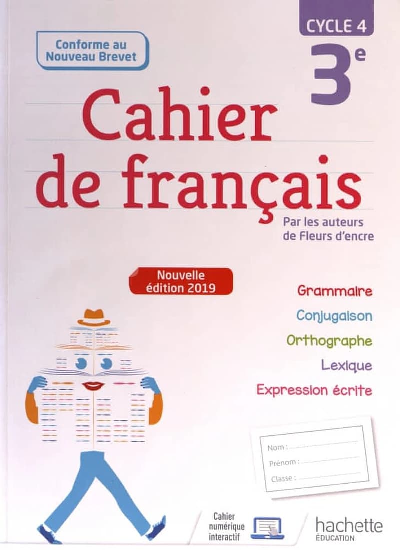 Cahier de français : cycle 4