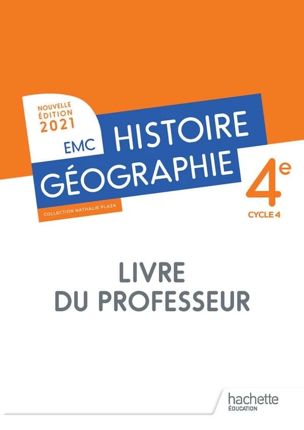Histoire-géographie-EMC ; 4e ; livre du professeur (édition 2021)