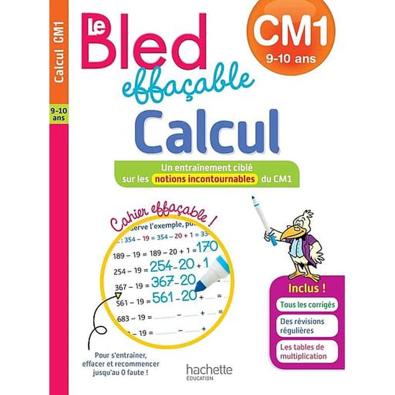 BLED EFFACABLE CALCUL CM1