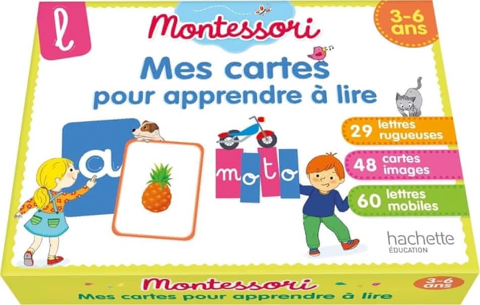 Montessori : Mes cartes pour apprendre à lire 3-6 ans : [Carte à jouer]