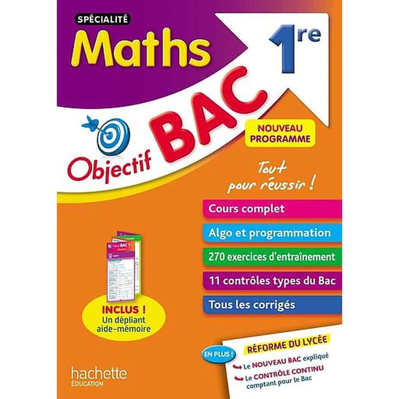 Objectif bac : spécialité maths ; 1re