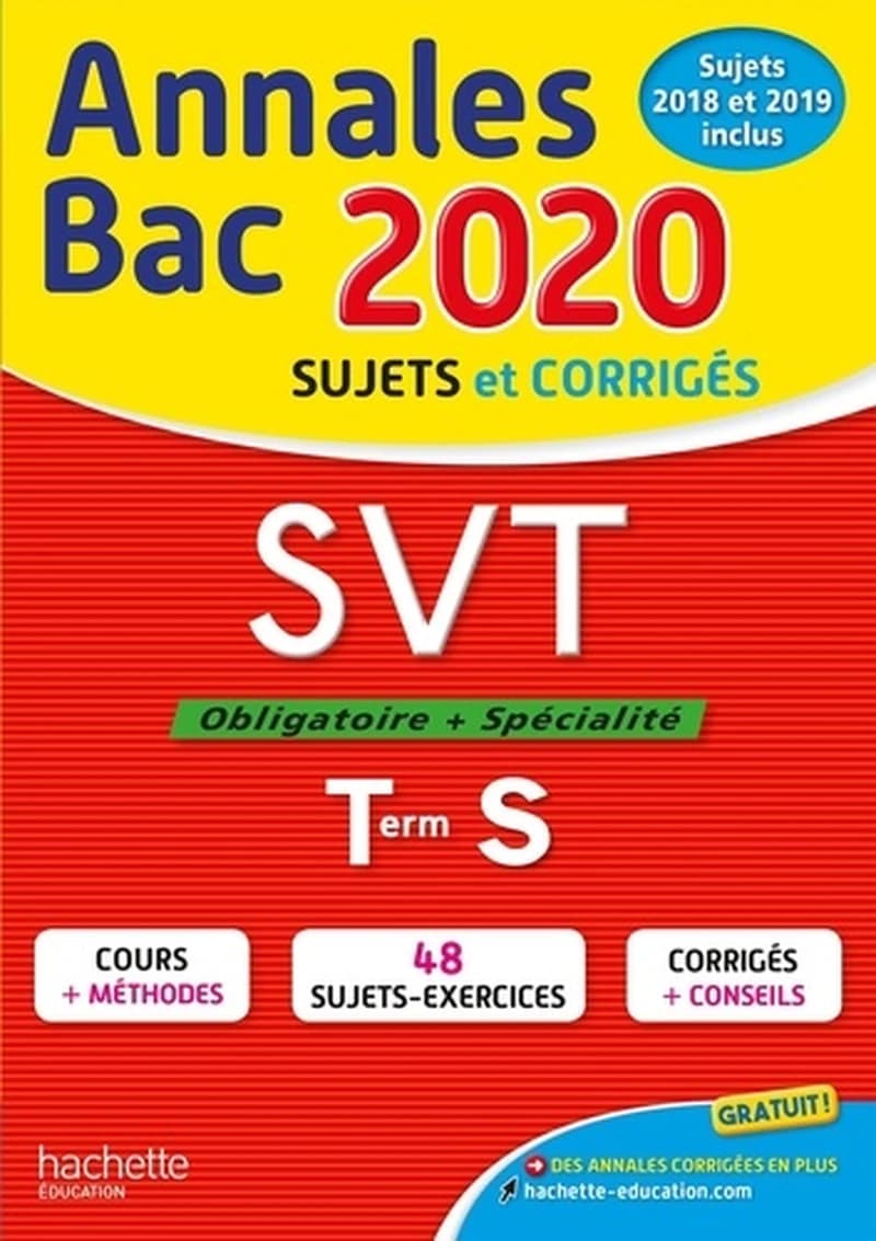 SVT, obligatoire + spécialité, Tle S : annales bac 2020, sujets et corrigés