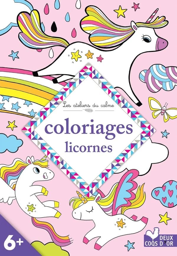 Mini-jeux d'observation : coloriages licornes : [Album à colorier]