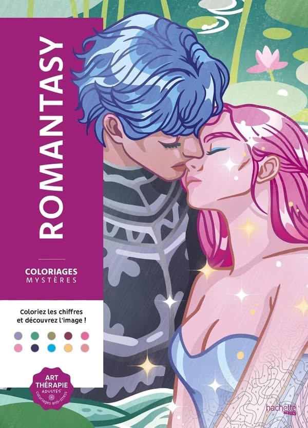 Art-thérapie ; Coloriages mystères : Romantasy