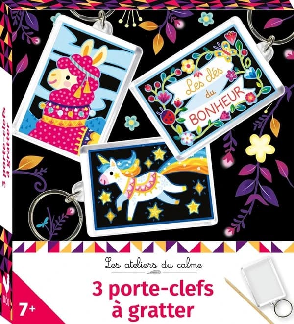 Les ateliers du calme : porte-clefs à gratter
