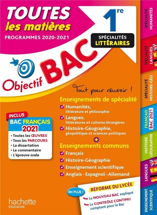 Toutes les matières 1re Spécialités Lettéraires