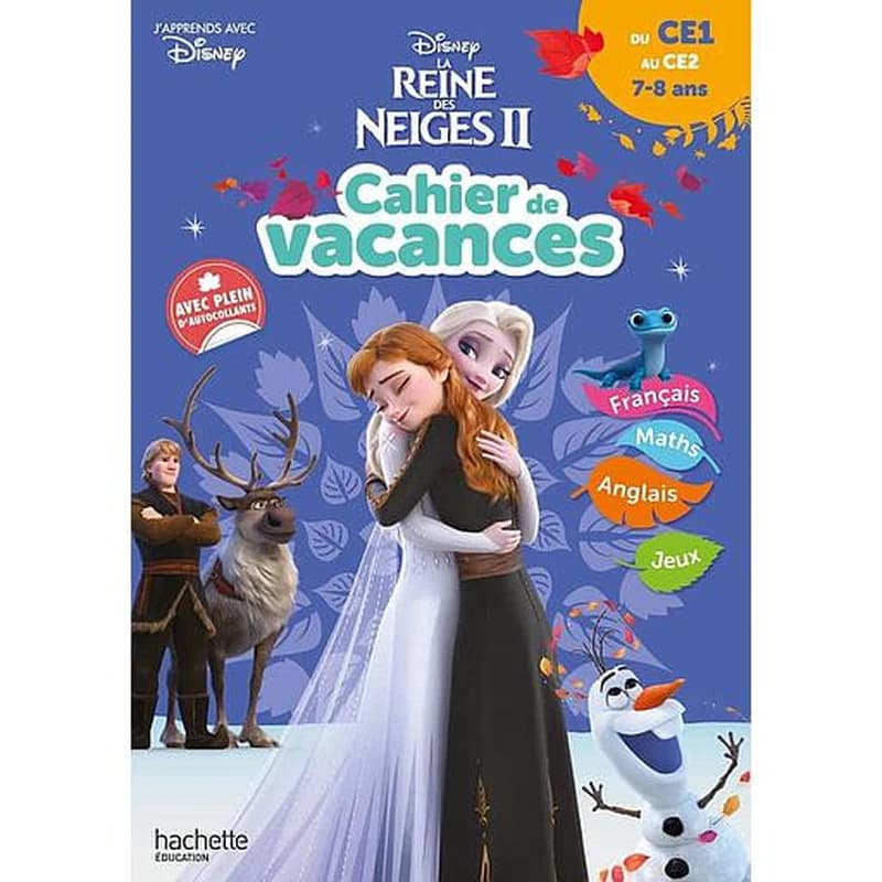 Cahier de Vacances du CE1 au CE2 - La Reine des Neiges II