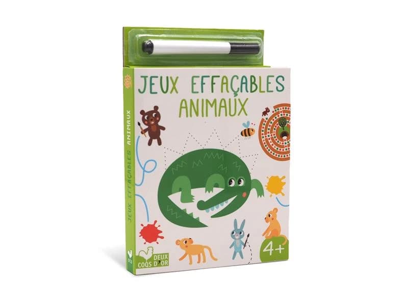 Jeux effaçables animaux : Avec un feutre