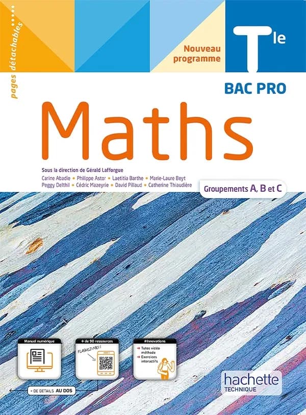 Maths ; terminale bac pro, groupements A, B et C ;  livre élève