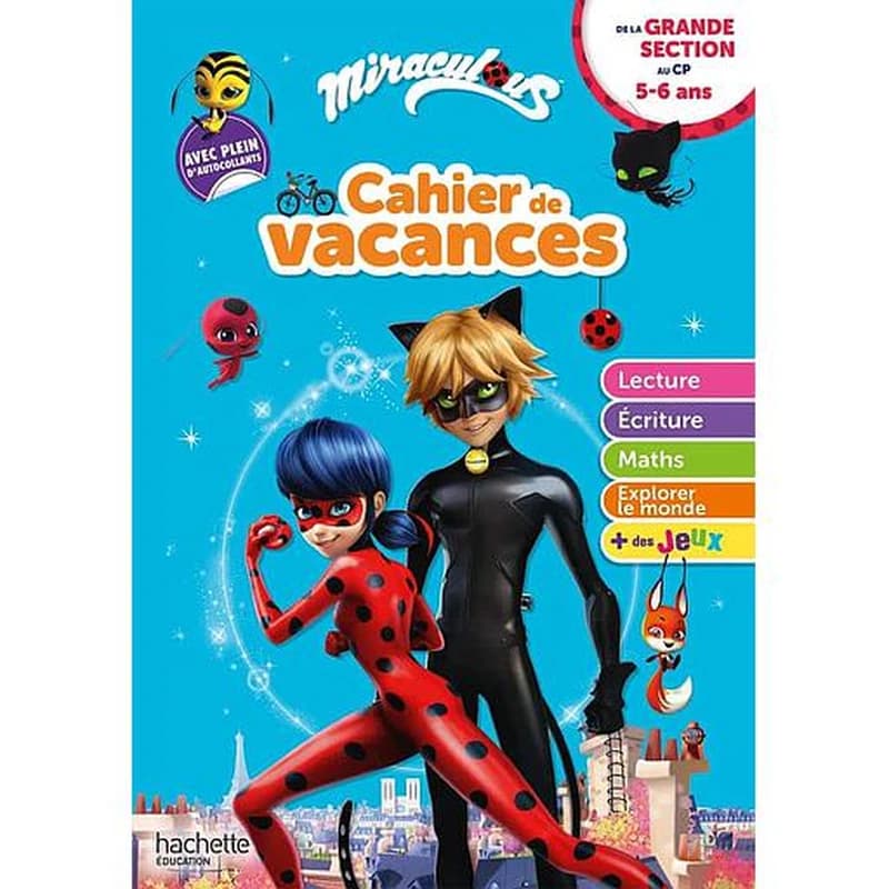 Miraculous ; cahier de vacances ; de la Grande Section au CP (édition 2021)