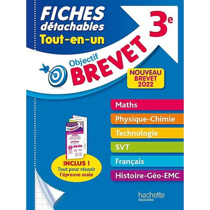 Objectif brevet ; 3e ; tout-en-un ; fiches détachables