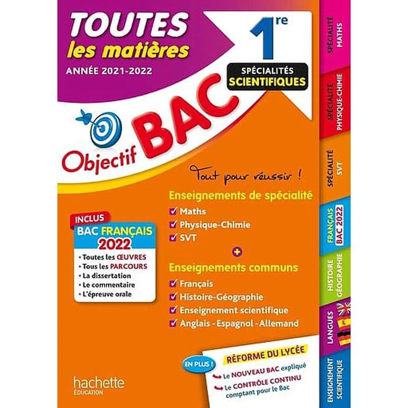 Objectif bac : toutes les matières ; 1re, spécialités scientifiques (édition 2021