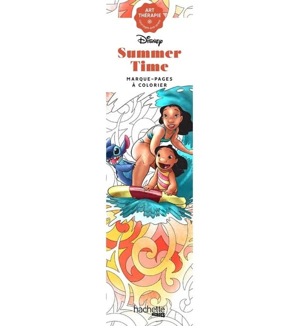 Disney ; summer time : marque-pages à colorier