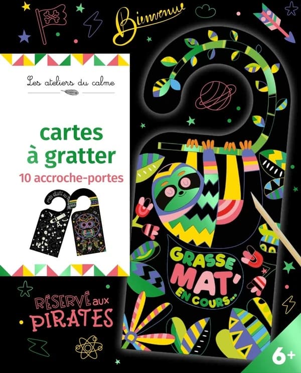 Cartes à gratter : 10accroche-portes : les ateliers du calme : [Album à colorier]