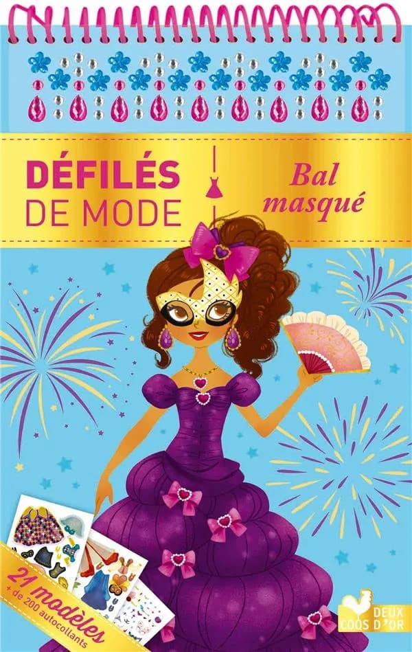 Défilé de mode : bal masqué : bloc à spirale : [Album à colorier]