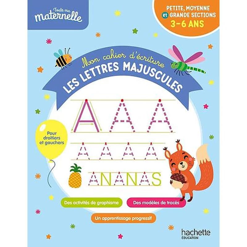 Mon cahier d'écriture : les lettres majuscules