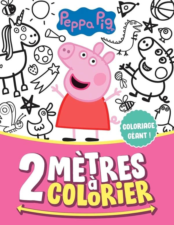 2 mètres à colorier : Peppa pig : coloriage géant : [Album à colorier]