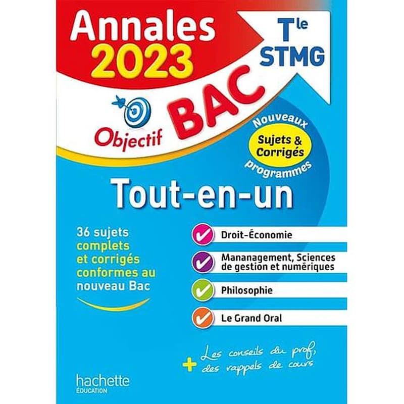 Annales 2022 Tle STMG : tout-en-un : sujets & corrigés