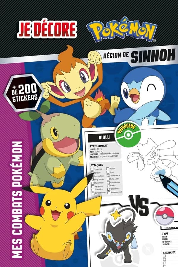 Je décore Pokémon : région de Sinnoh : [Album à colorier]