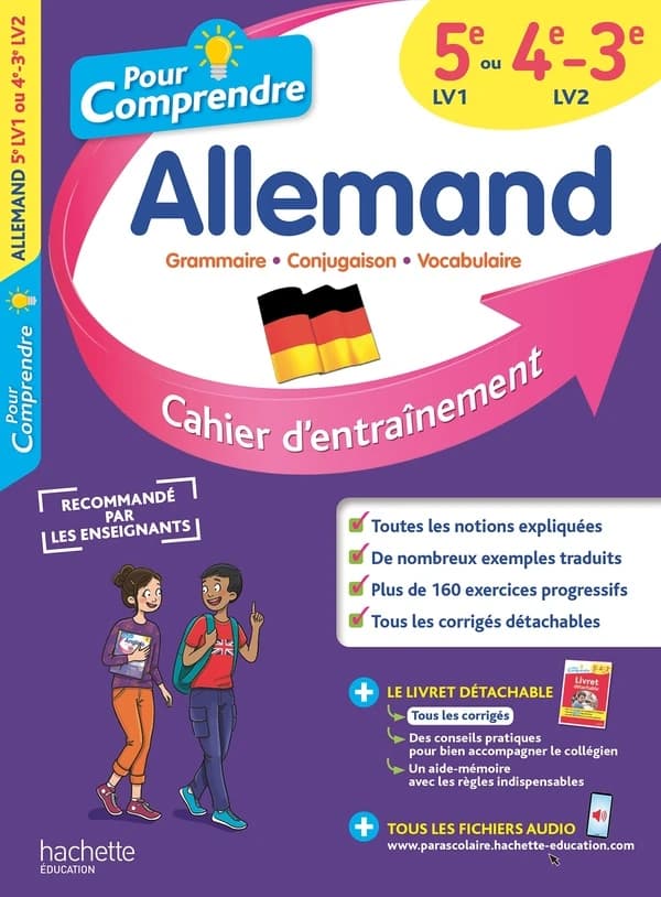 Pour comprendre : allemand ; 5e LV1 ou 4e-3e LV2 ; cahier d'entraînement