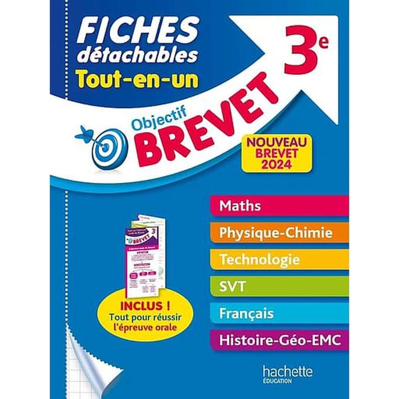 Objectif brevet : fiches détachables ; 3e ; tout-en-un