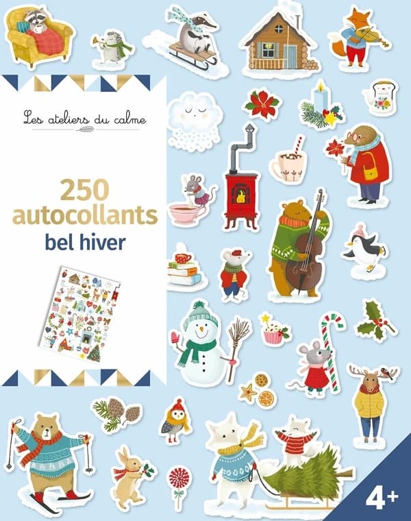 250 autocollants : bel Hiver : les ateliers du calme : [Autocollant]