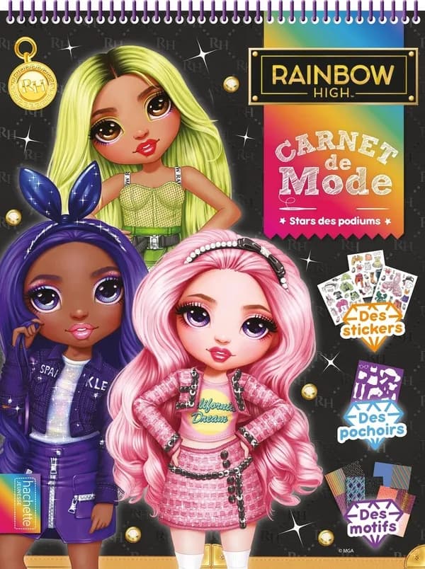 Carnet de mode Rainbow High : stars des podiums