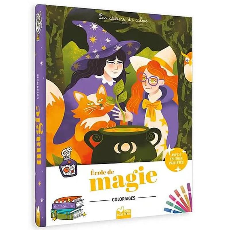 Coloriages école de magie : les ateliers du calme : [Album à colorier]