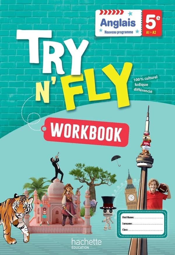 Try n' fly : Anglais ; 5e ; Workbook ; Cahier élève (édition 2026)