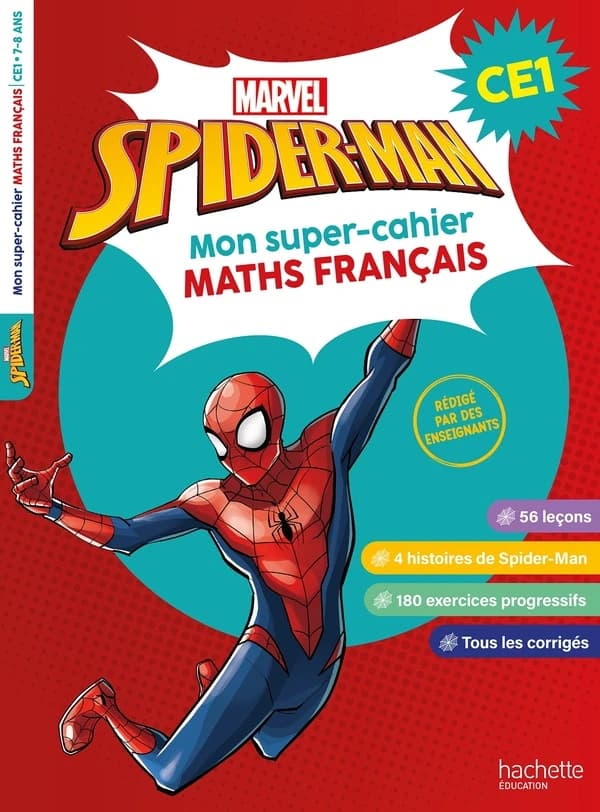 Spiderman ; CE1 ; Mon super-cahier de maths et français