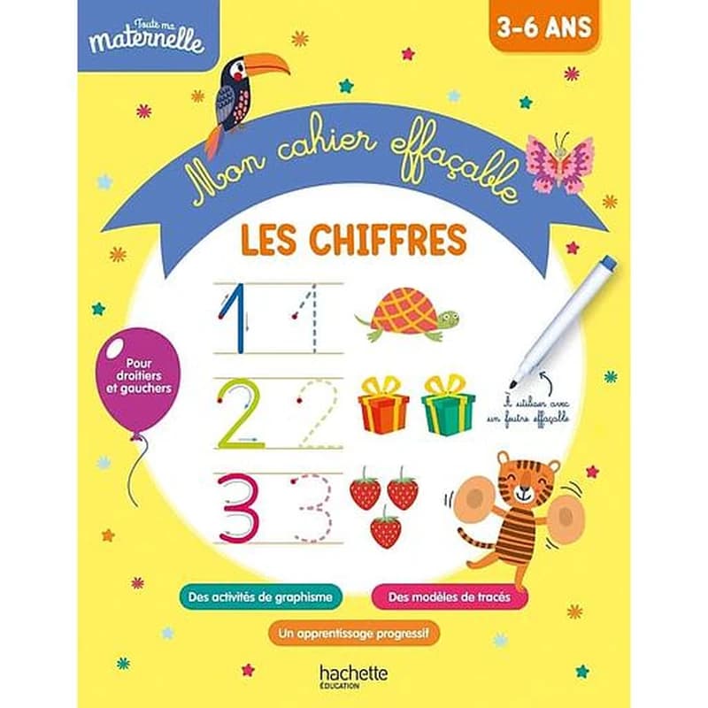 Toute ma maternelle : Mon cahier effaçable ; Les chiffres