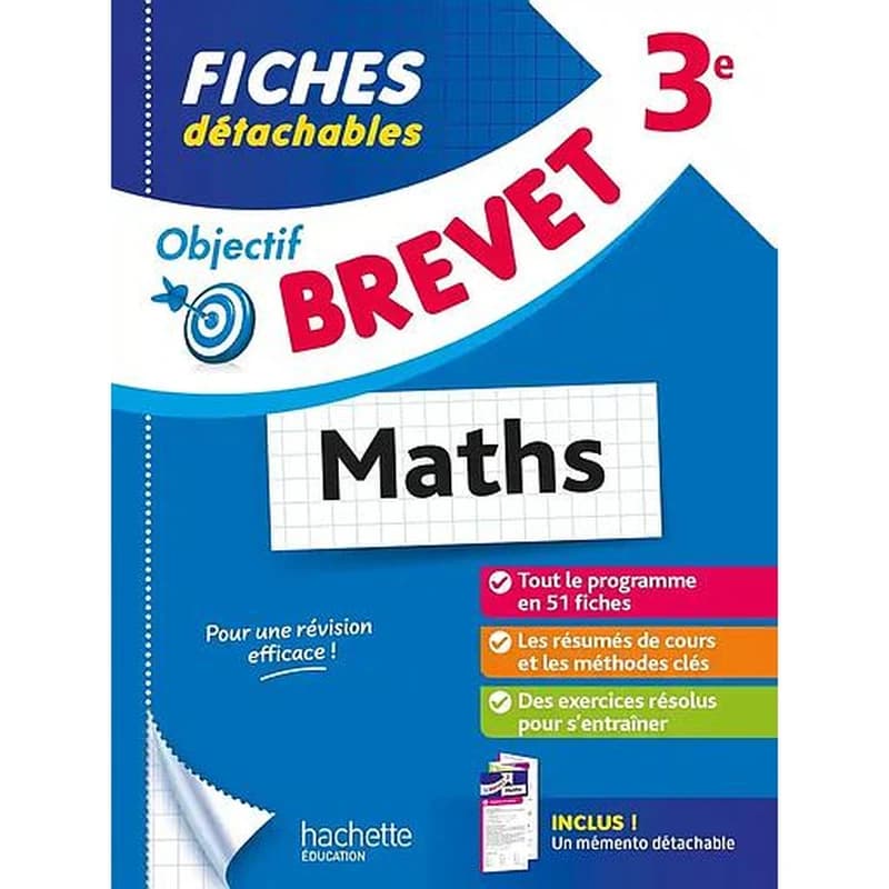 Objectif brevet : Maths ; 3e ; Fiches détachables