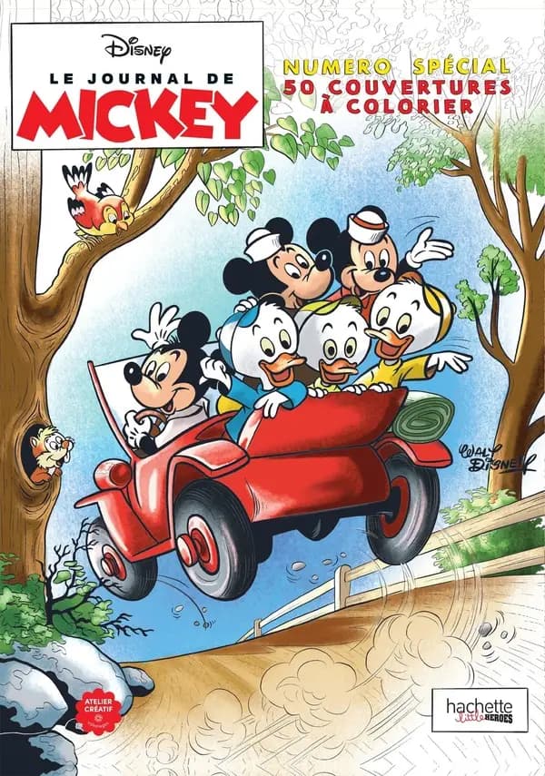 Le journal de Mickey : Numéro spécial 50 couvertures à colorier