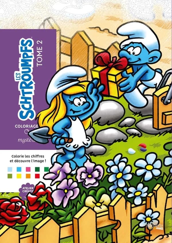 Atelier créatif ; Coloriages mystères : les Schtroumpfs Tome 2